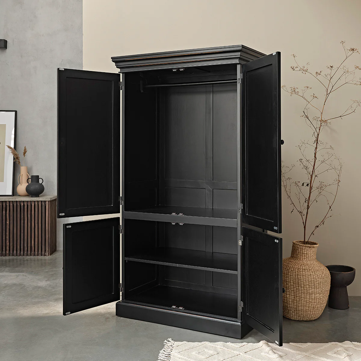 Armoire en acajou massif 190 cm - Image 4