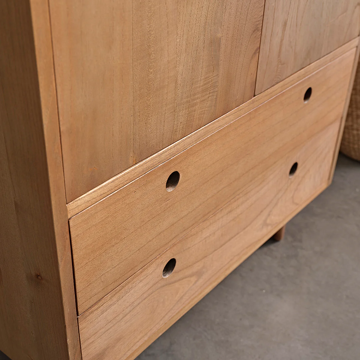 Armoire en mindi massif 190 cm - Image 5