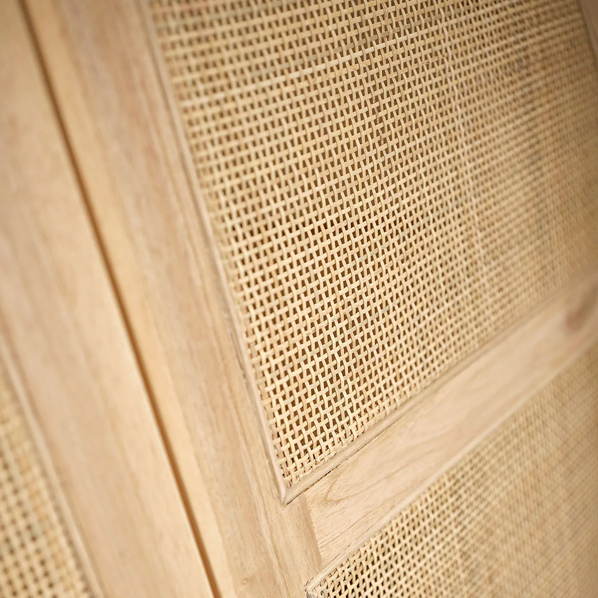 Armoire en mindi massif et cannage 90 cm - Image 4