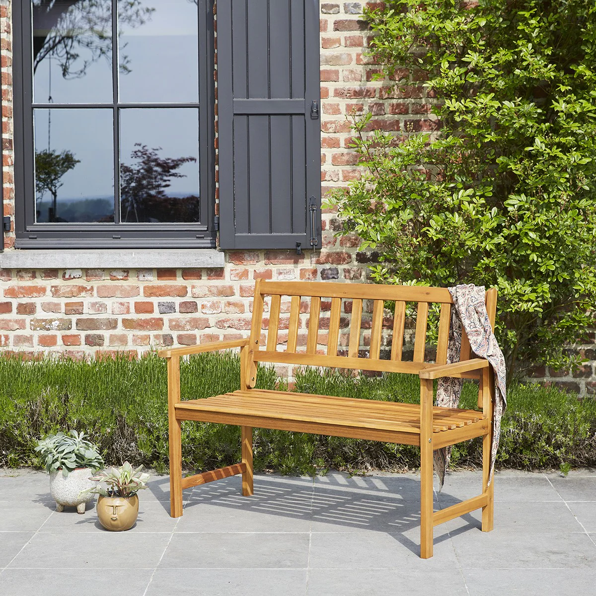 Banc de jardin en acacia massif - Image 3