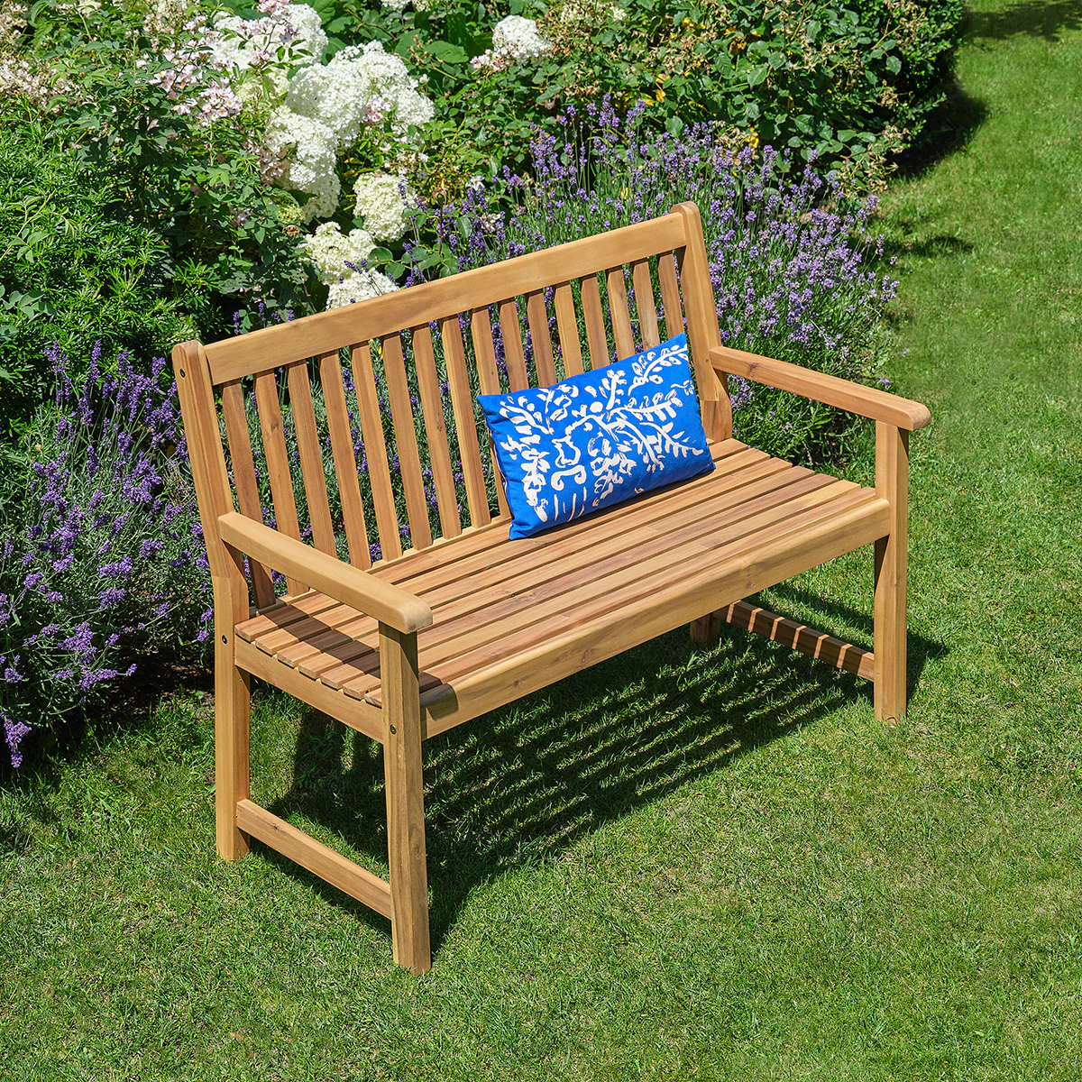 Banc de jardin en acacia massif huilé 120 cm - Image 3