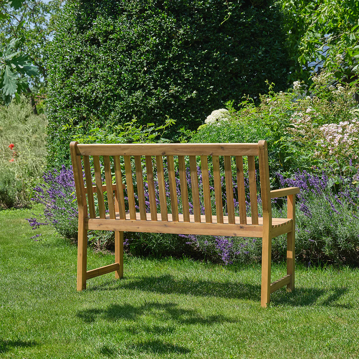 Banc de jardin en acacia massif huilé 120 cm - Image 4