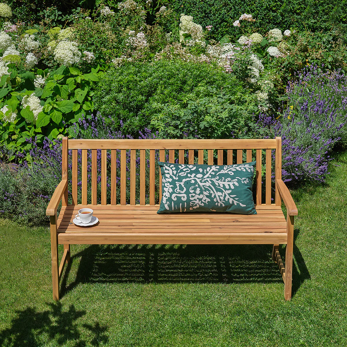 Banc de jardin en acacia massif huilé 150 cm - Image 3