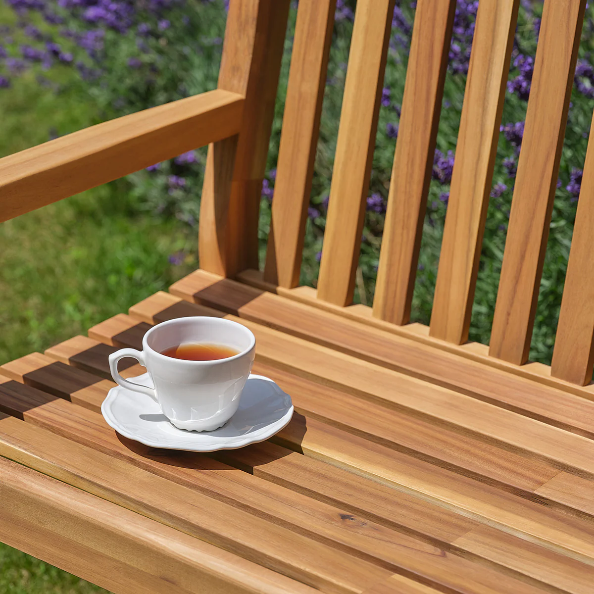 Banc de jardin en acacia massif huilé 150 cm - Image 6