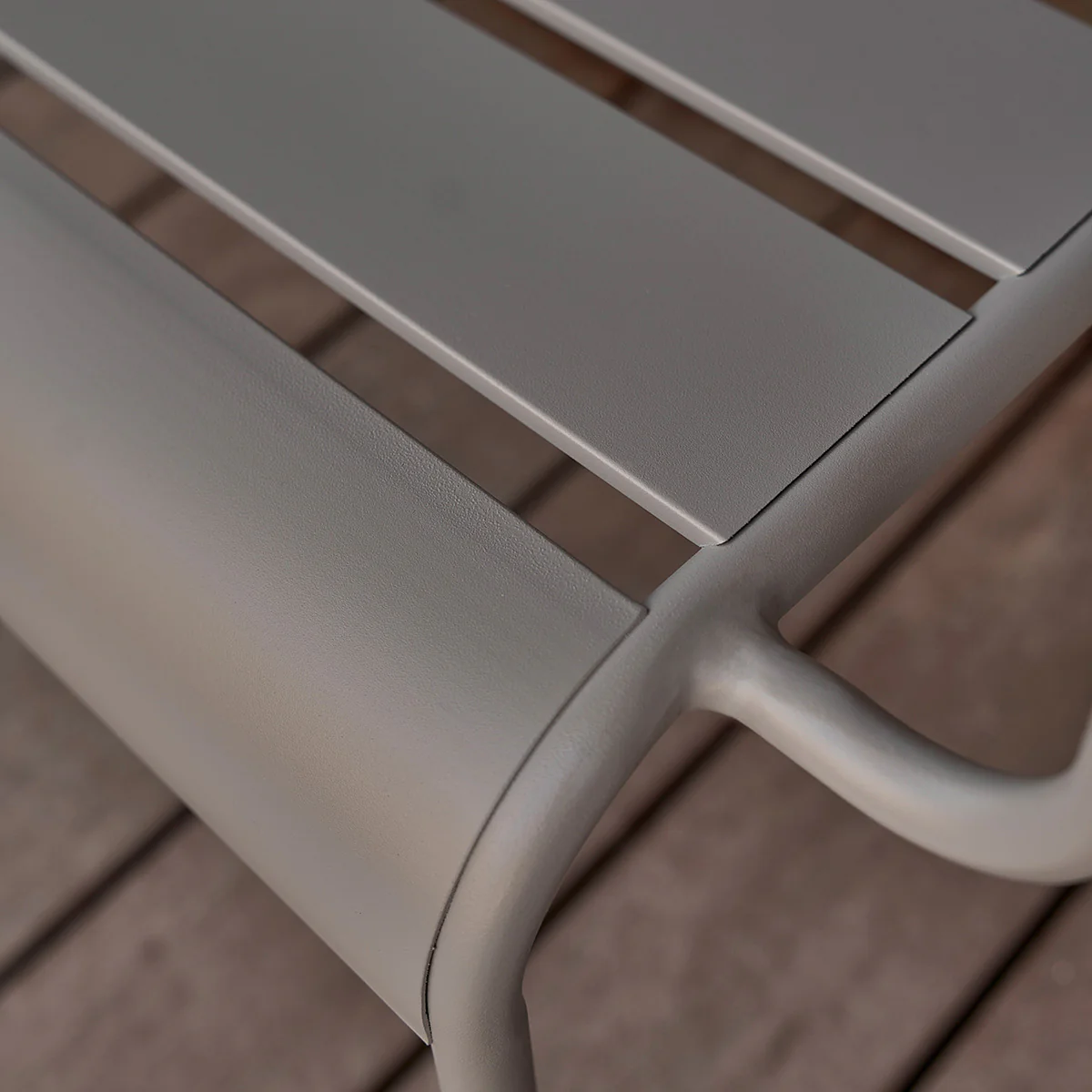Banc en aluminium gris 118 cm - Image 4
