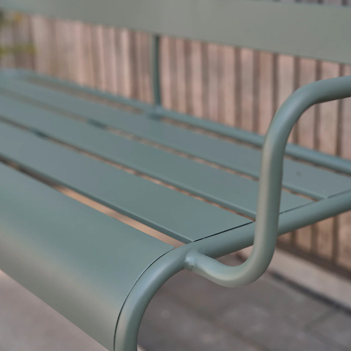 Banc en aluminium vert 118 cm - Image 4