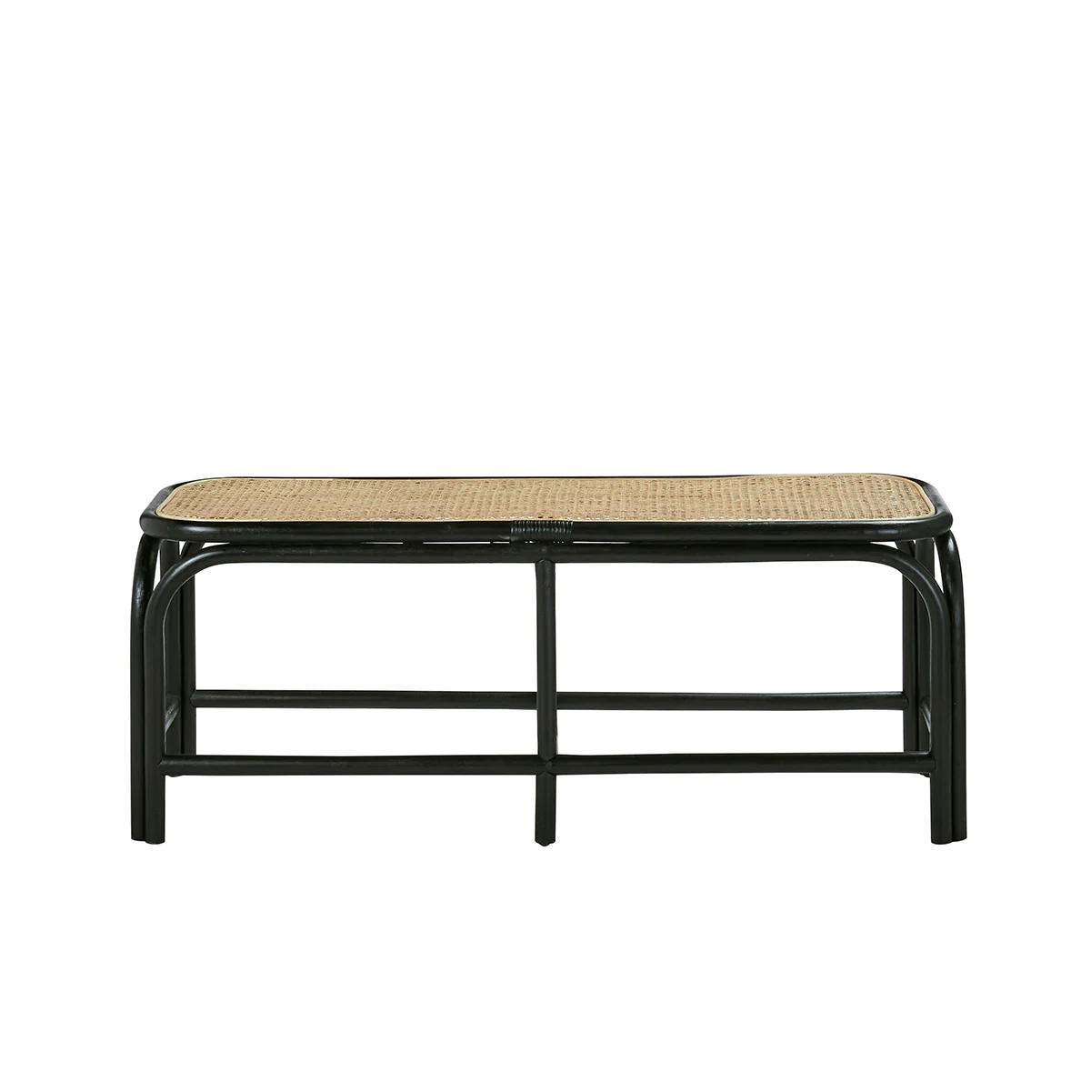 Banc en rotin et cannage 120 cm - Image 2