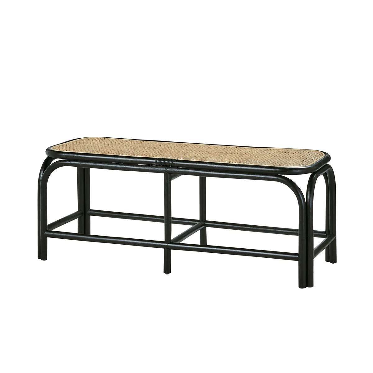 Banc en rotin et cannage 120 cm - Image 3