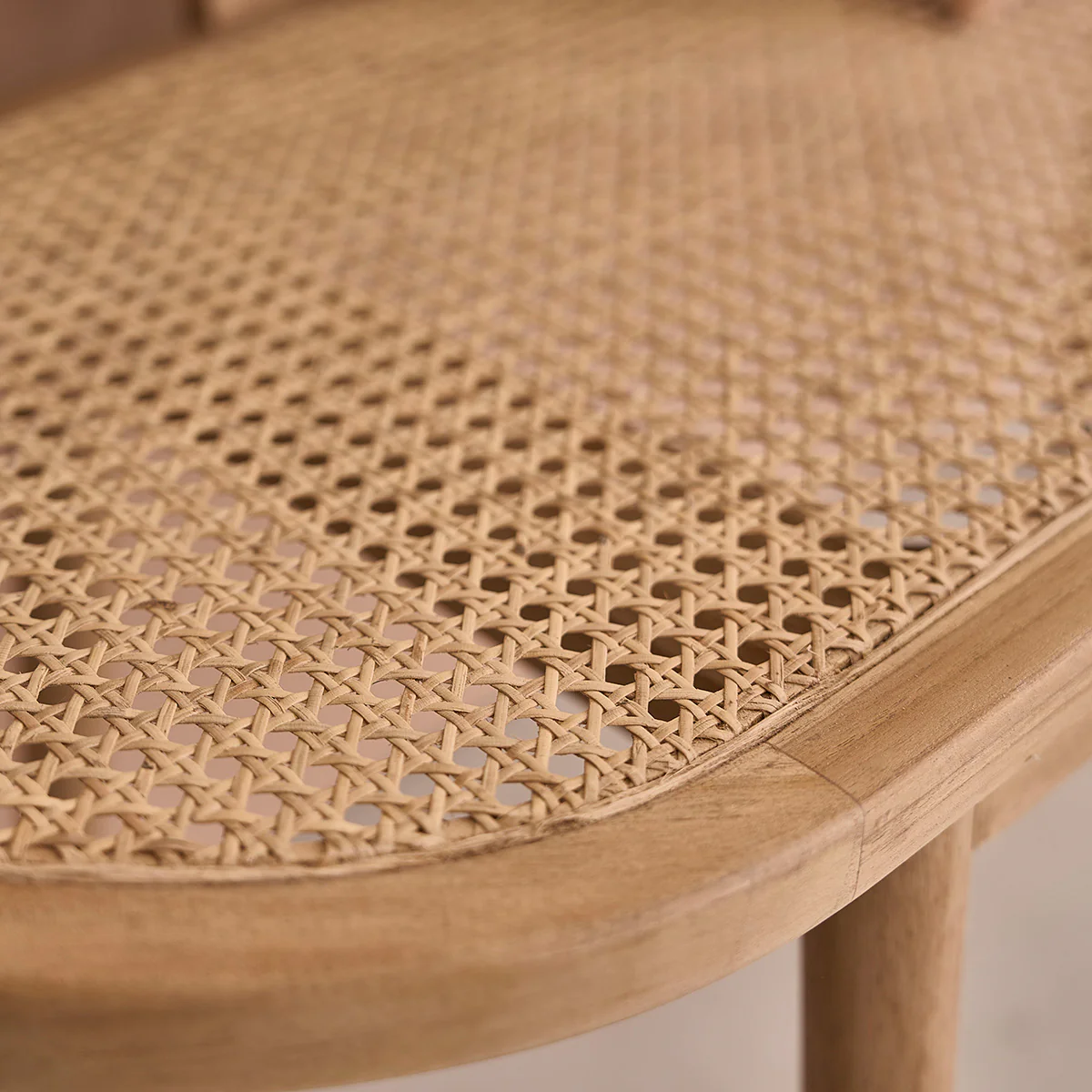 Banc en teck massif et cannage 120 cm - Image 5