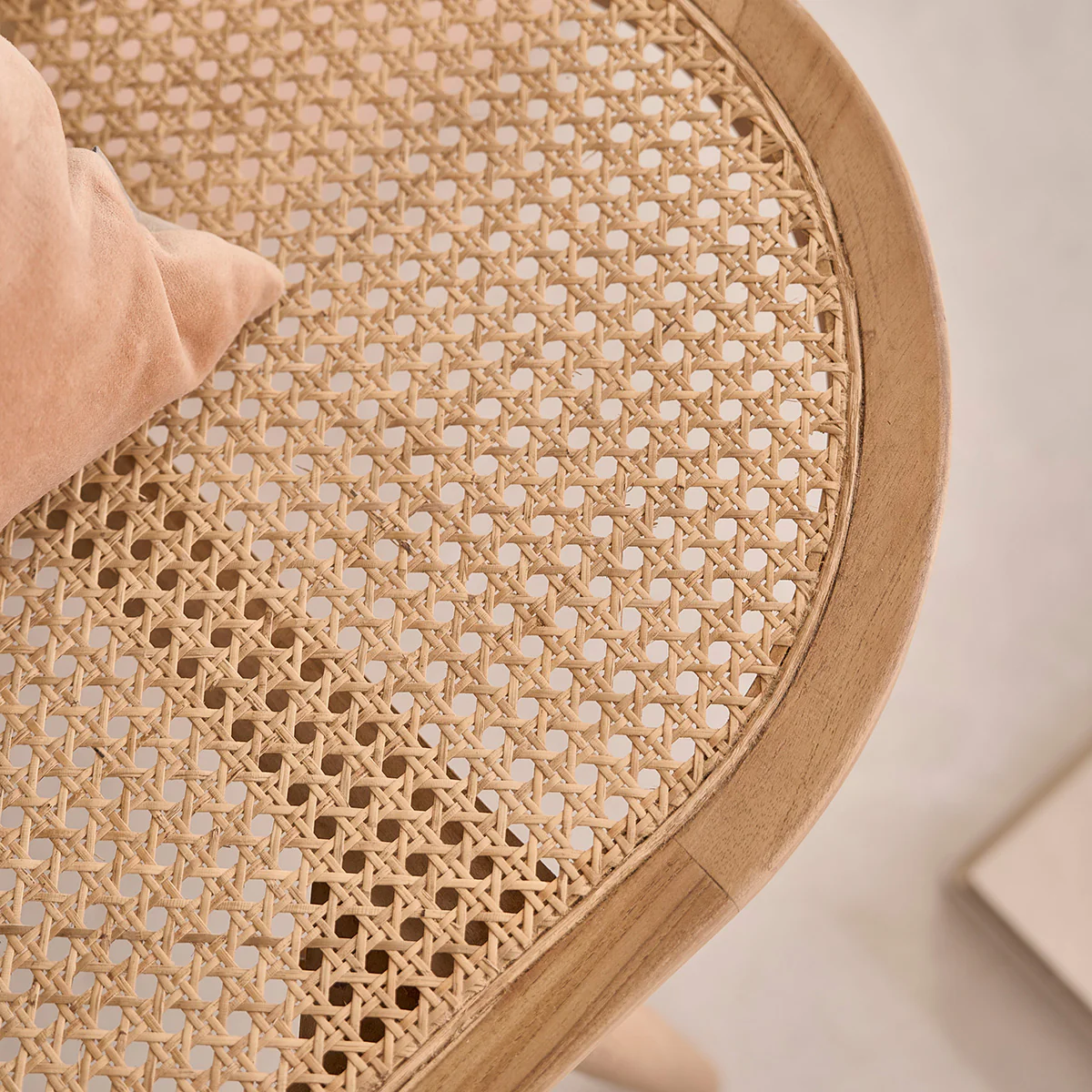 Banc en teck massif et cannage 120 cm - Image 6