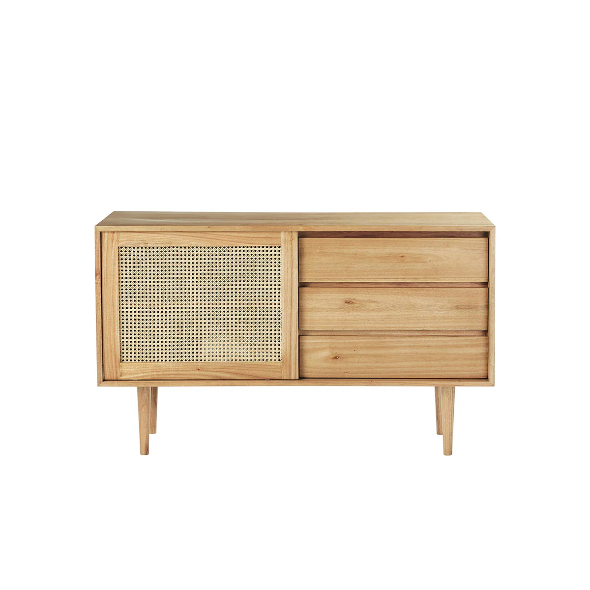 Buffet en mindi massif et cannage 135 cm - Image 2