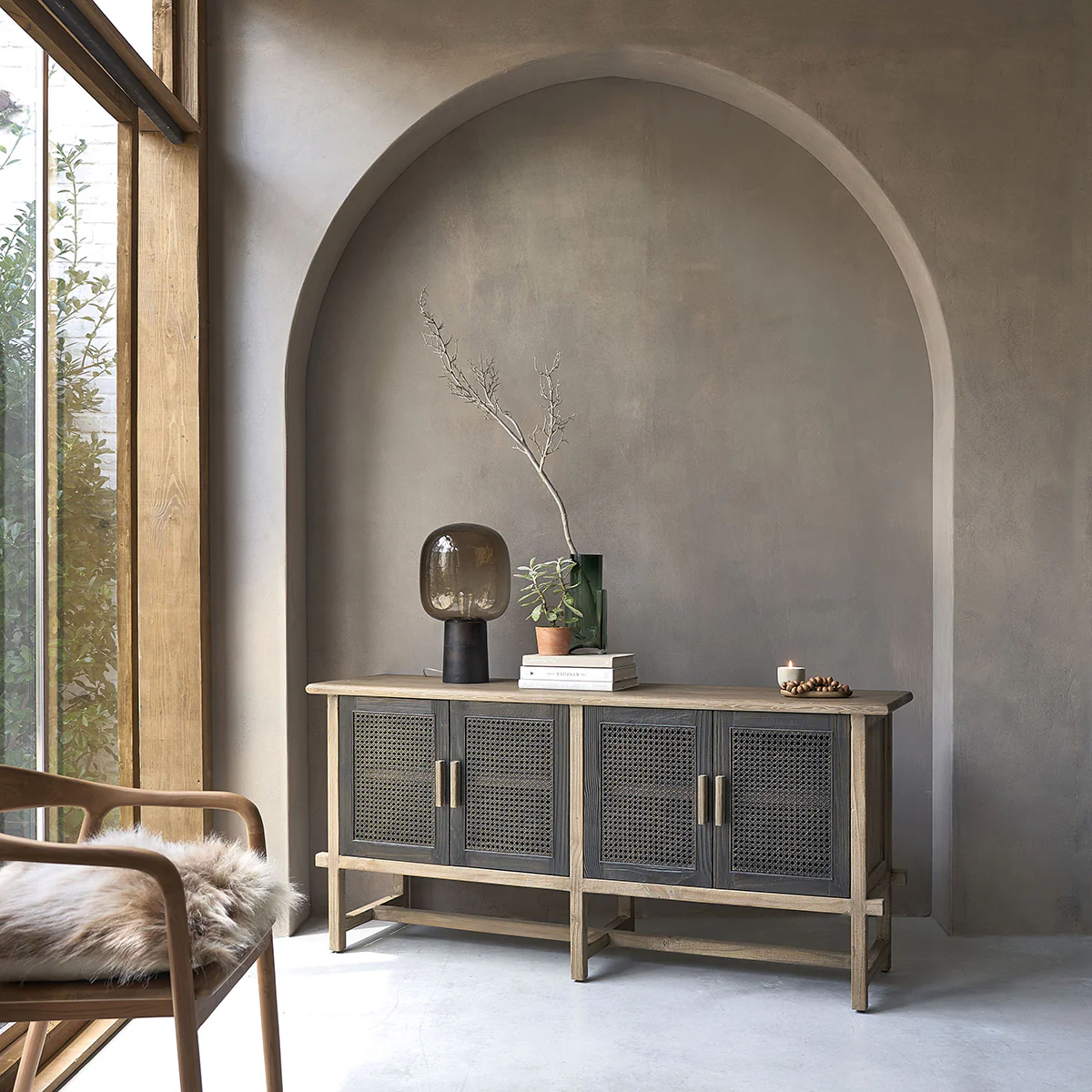 Buffet en bois recyclé massif 173 cm - Image 3