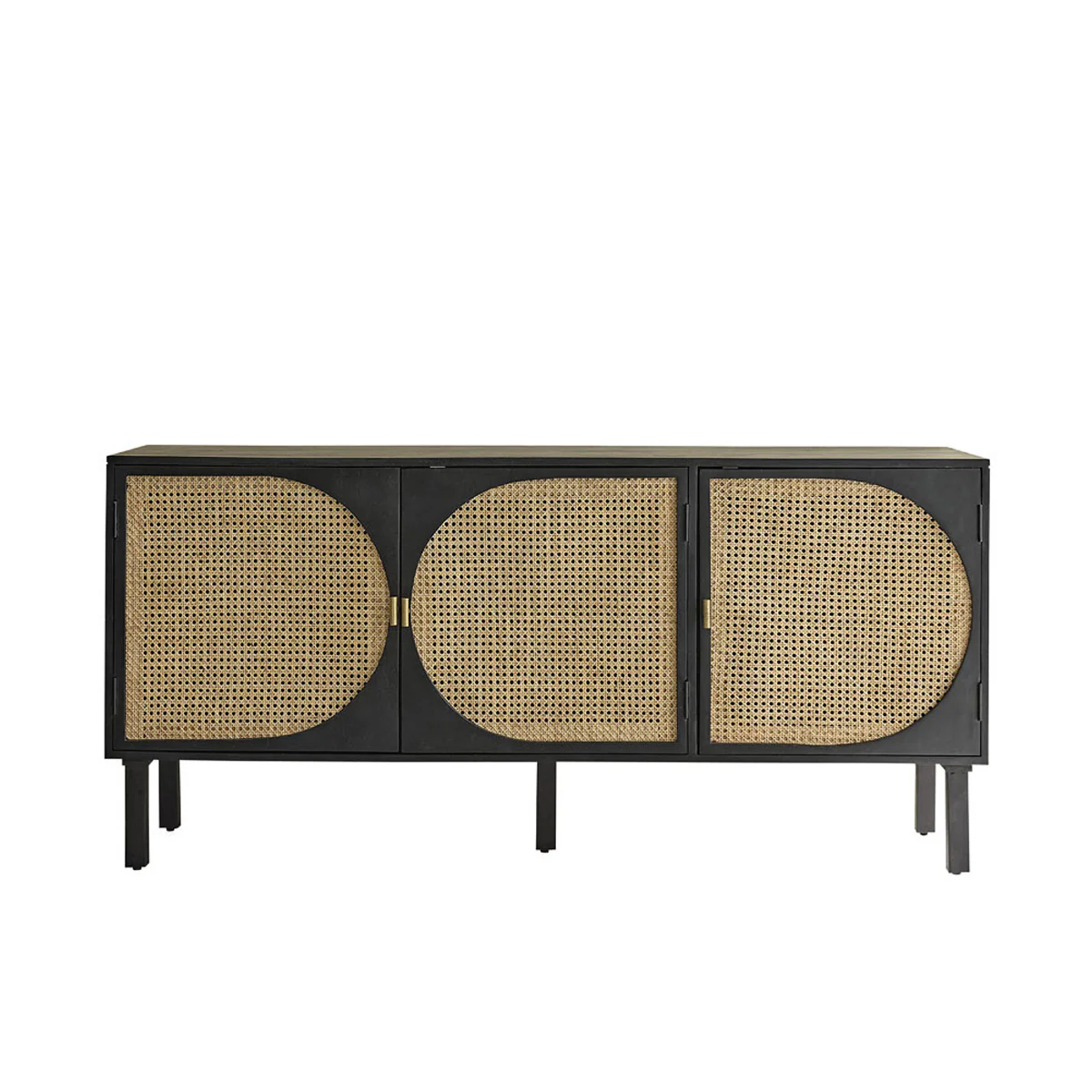 Buffet en manguier massif et cannage 160 cm - Image 2