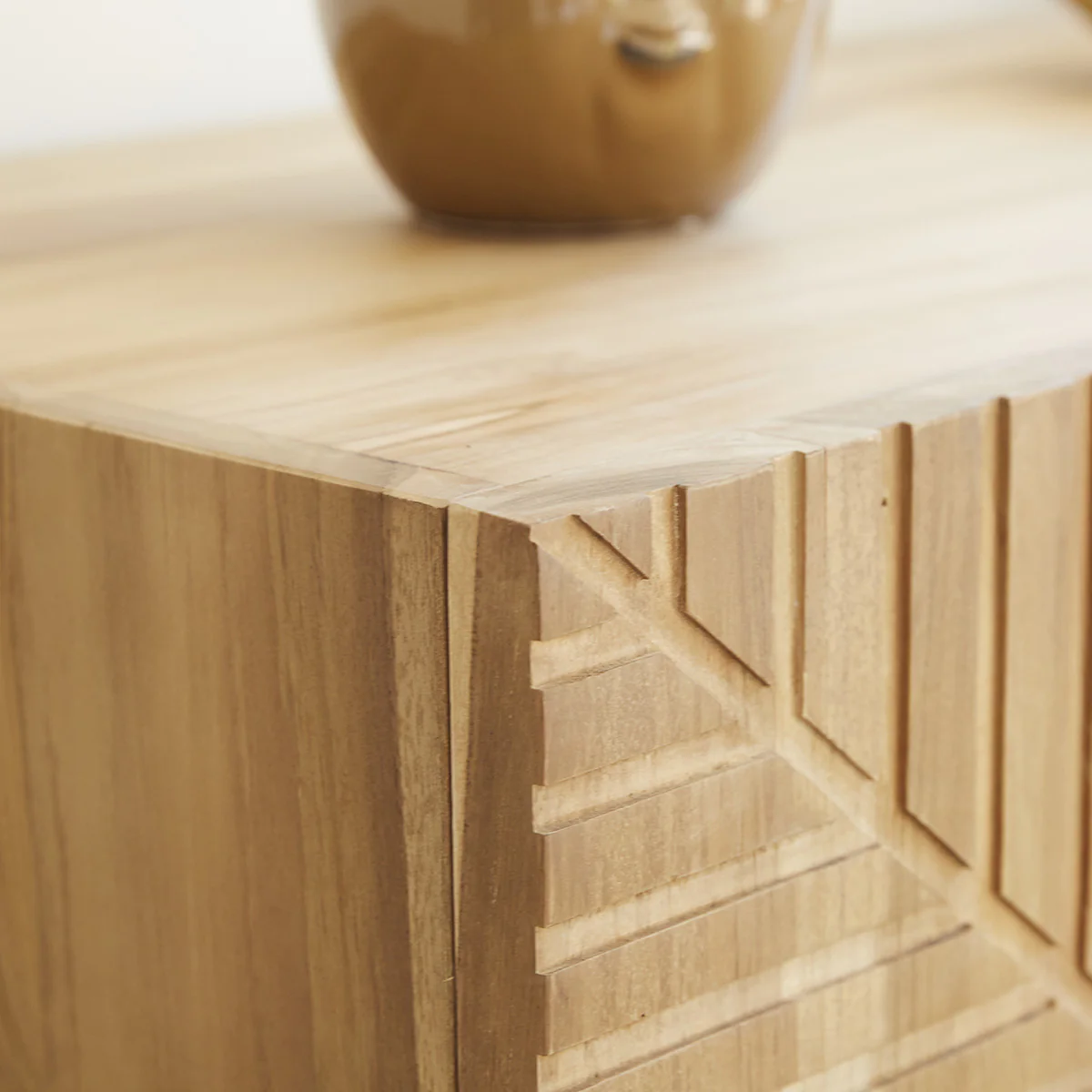 Buffet en teck massif 120 cm - Image 4