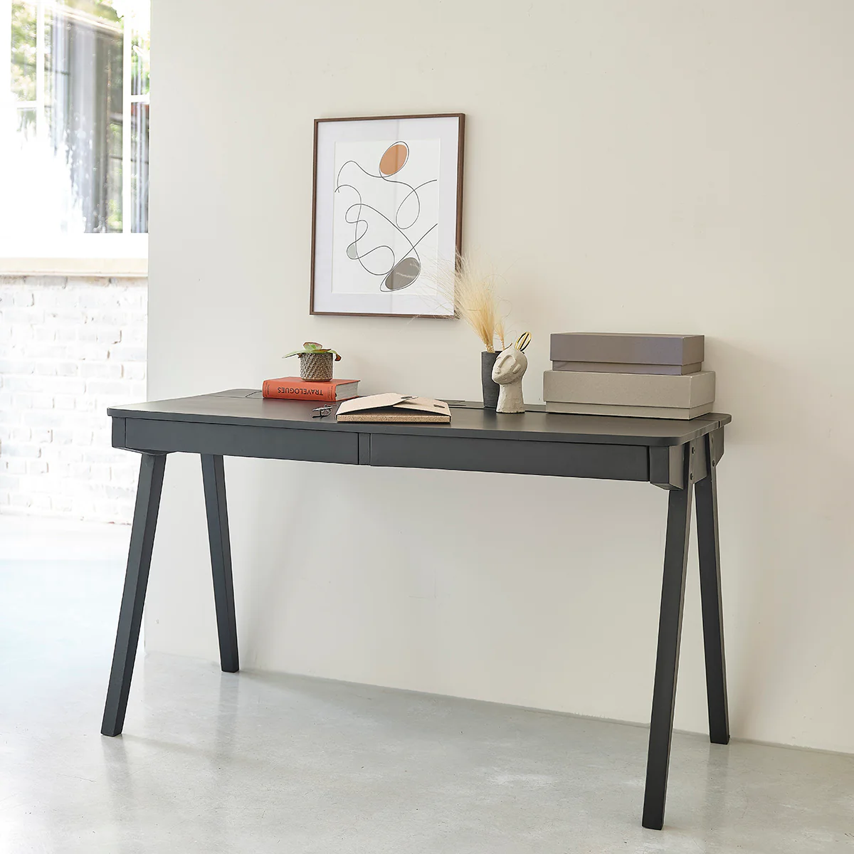 Bureau en manguier massif 130 cm - Image 3