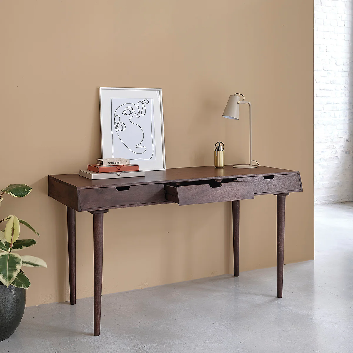 Bureau en manguier massif 140 cm - Image 4