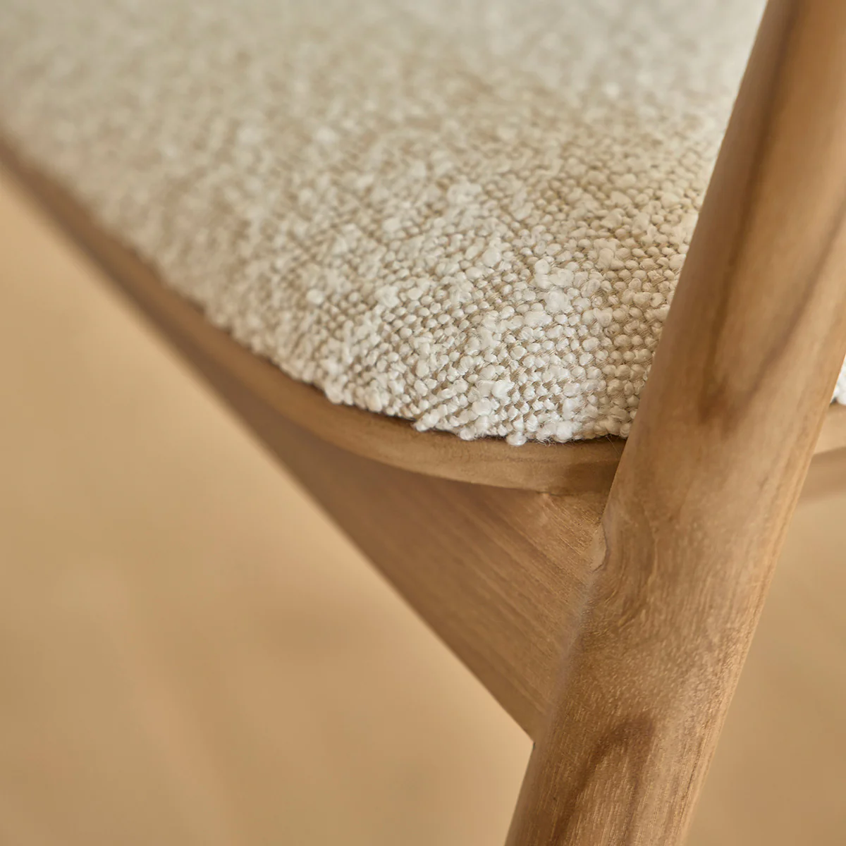 Chaise en teck massif assise bouclette - Image 5