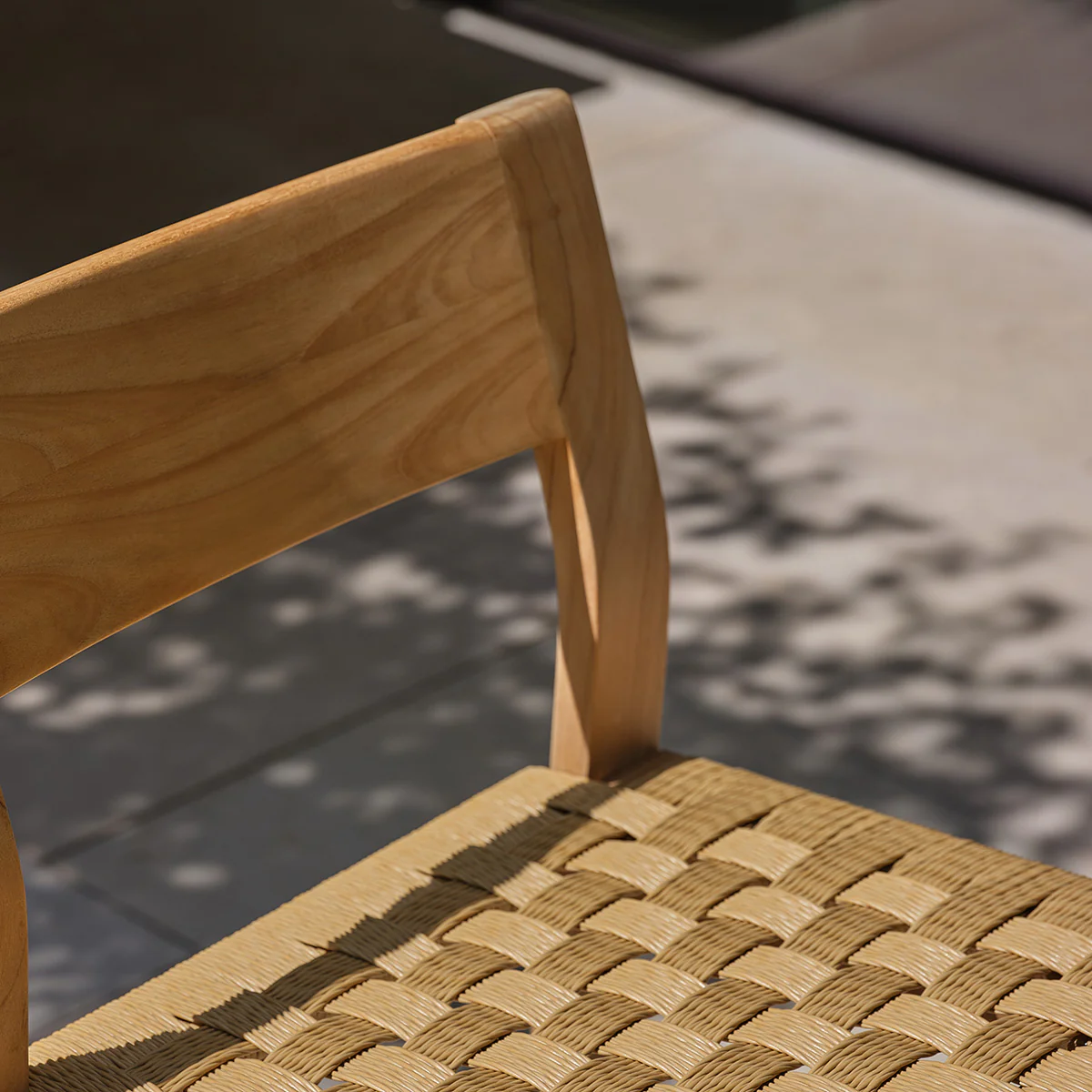 Chaise de bar jardin en teck massif premium - Image 5