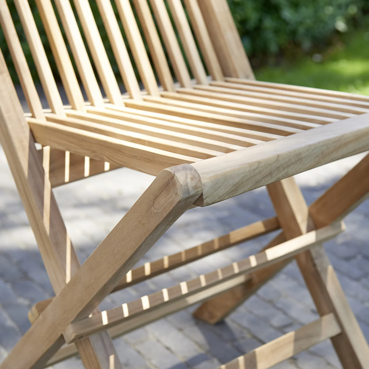 Chaise de jardin en teck massif pliante - Image 5