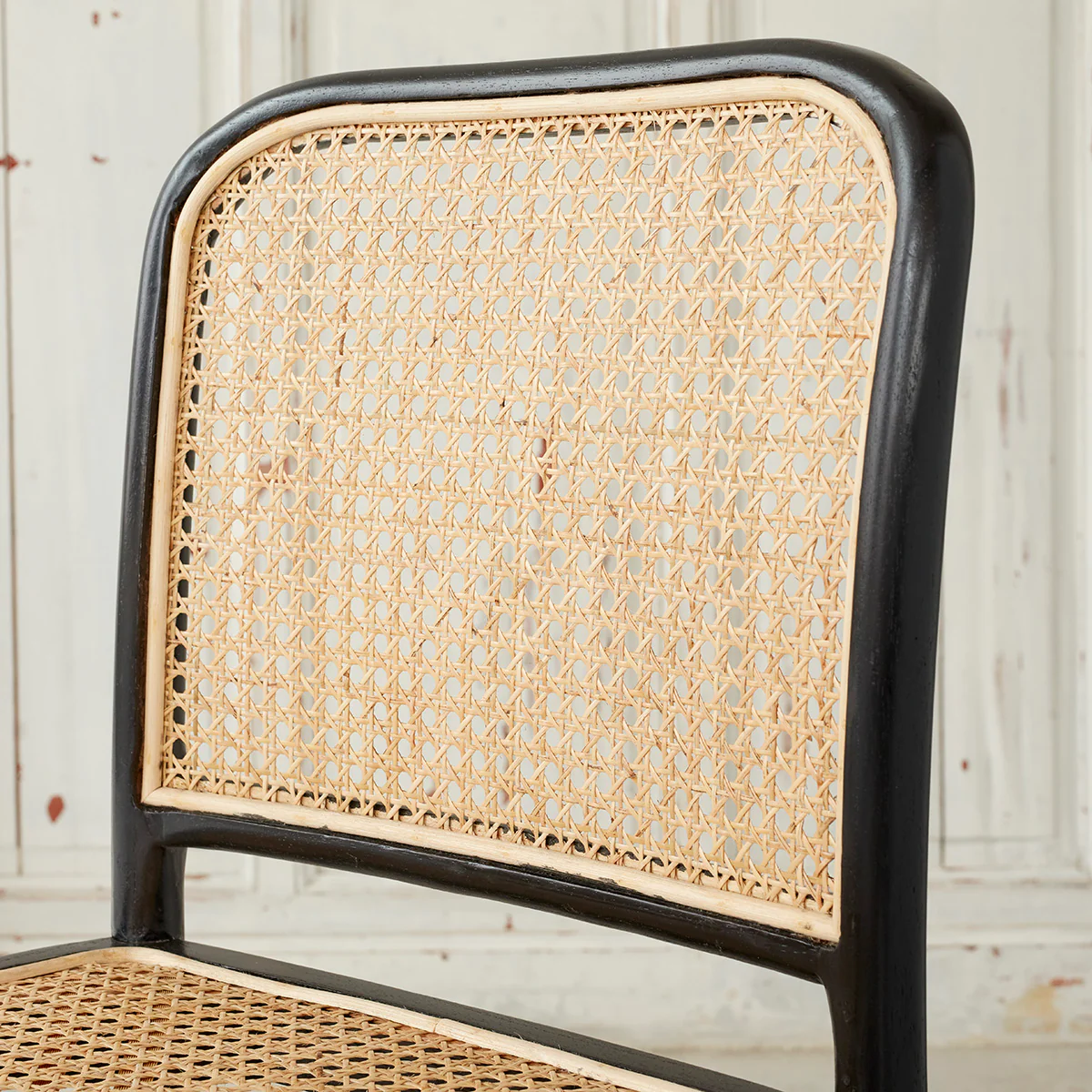 Chaise en acajou massif et cannage - Image 3