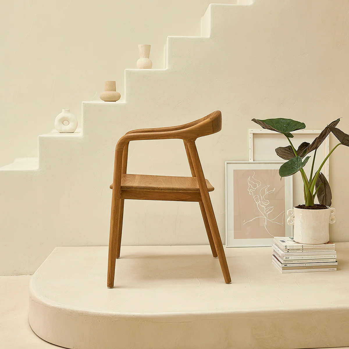 Chaise en teck massif - Image 3