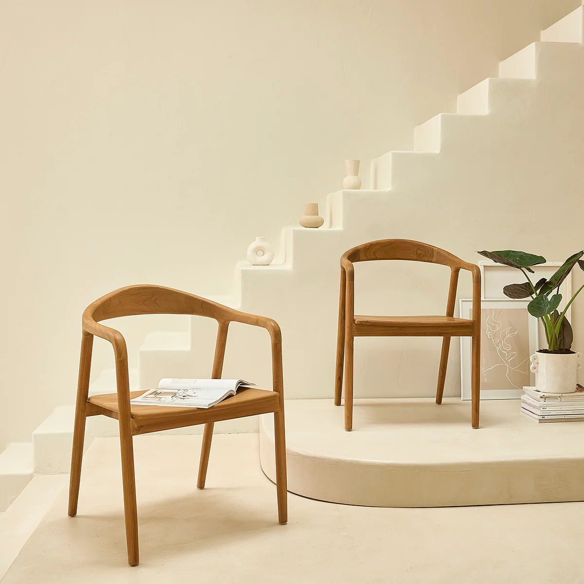 Chaise en teck massif - Image 4