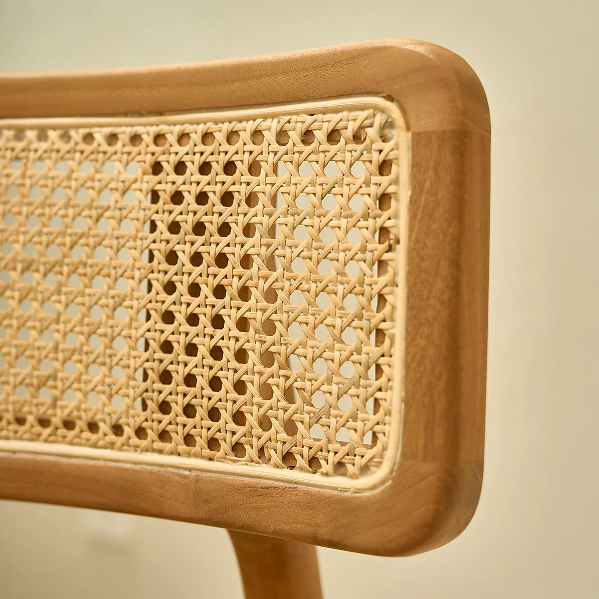 Chaise en teck massif et cannage - Image 4