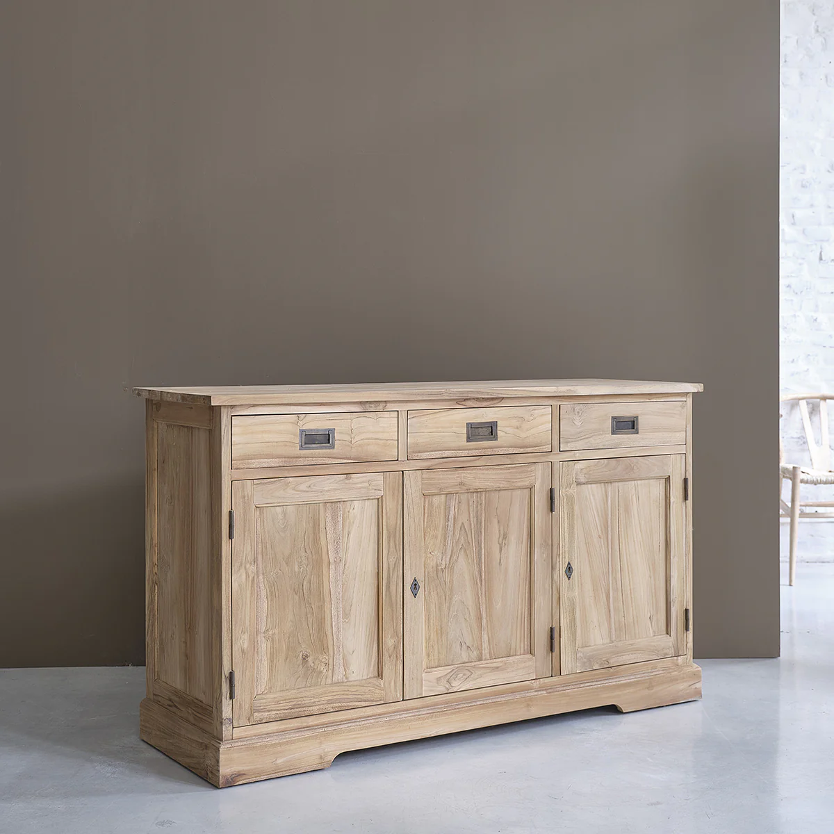 Commode en teck massif 150 cm - Image 3