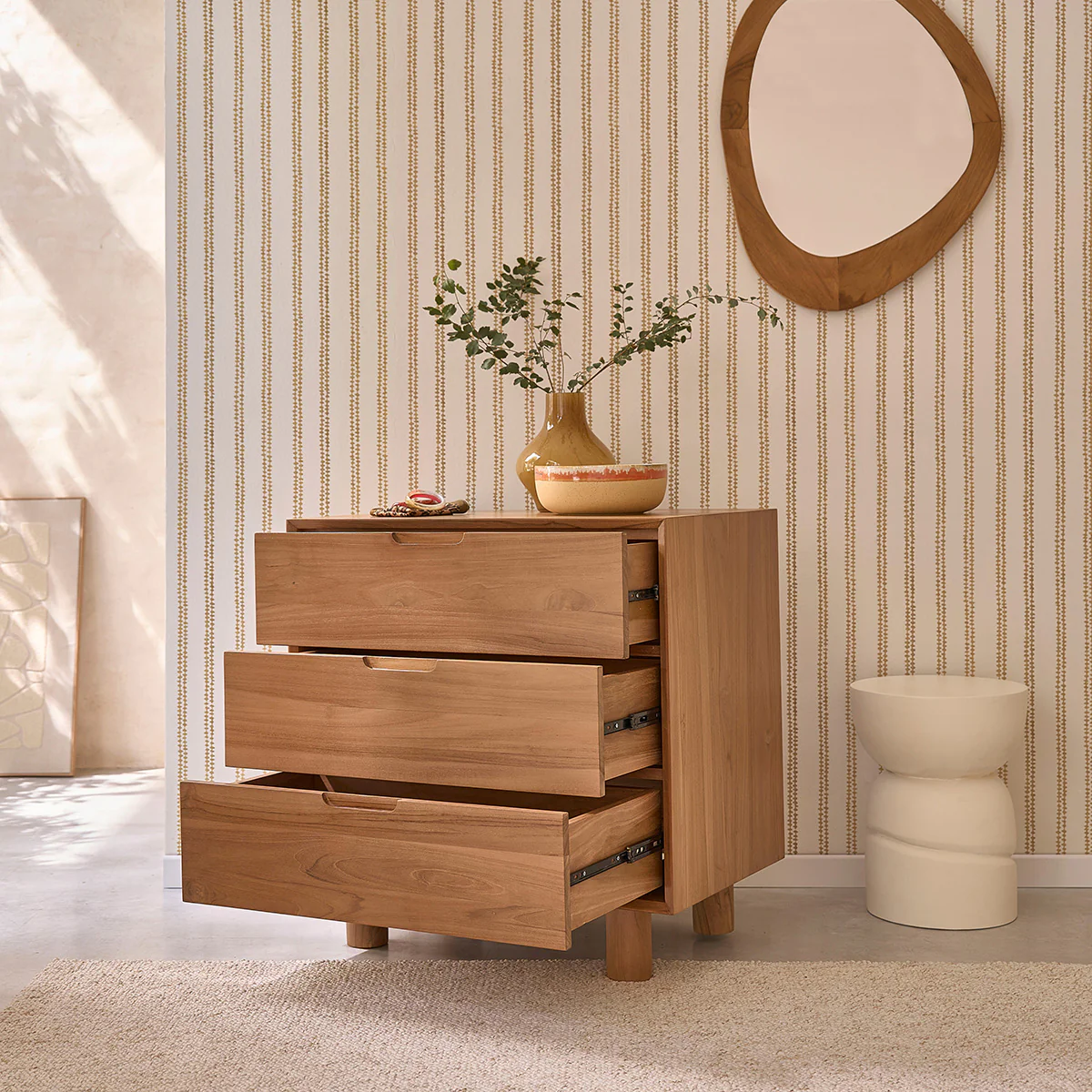 Commode en bois de teck 80 cm - Image 3