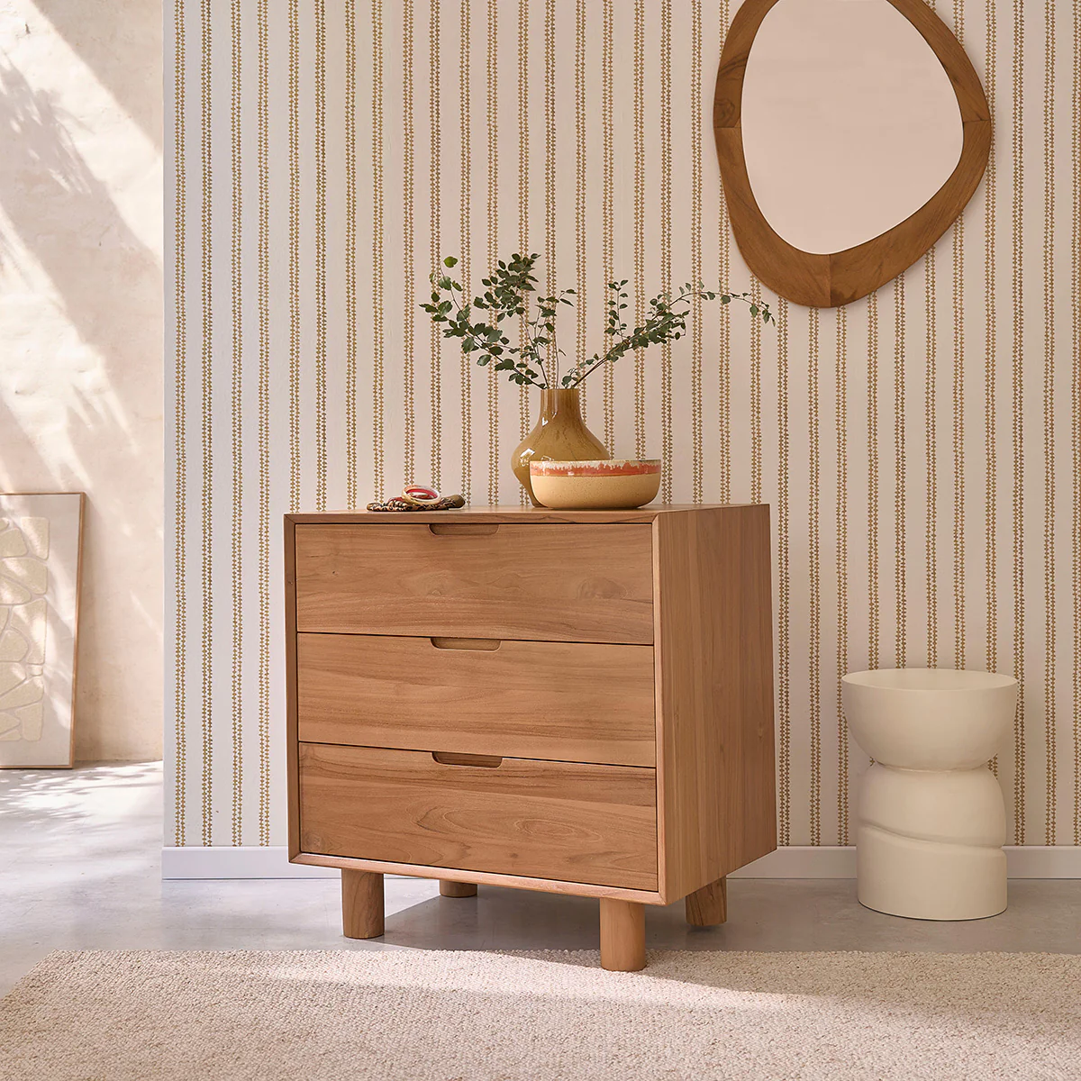 Commode en bois de teck 80 cm - Image 4
