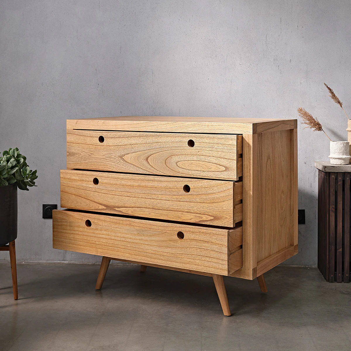 Commode en mindi massif 110 cm - Image 4