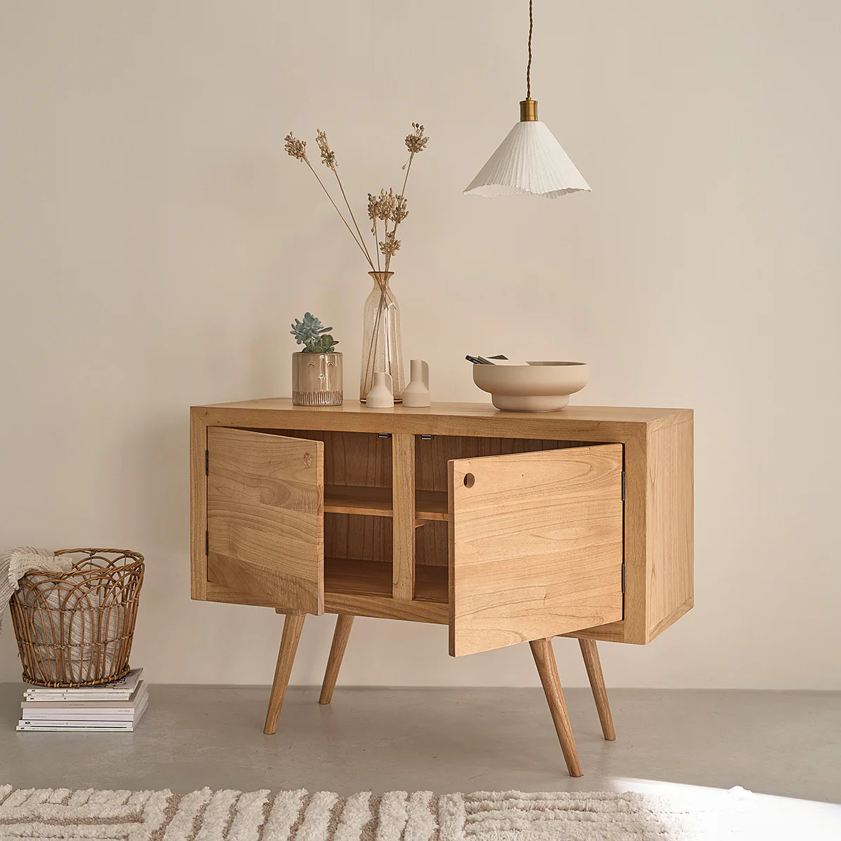 Commode en mindi massif 120 cm - Image 3