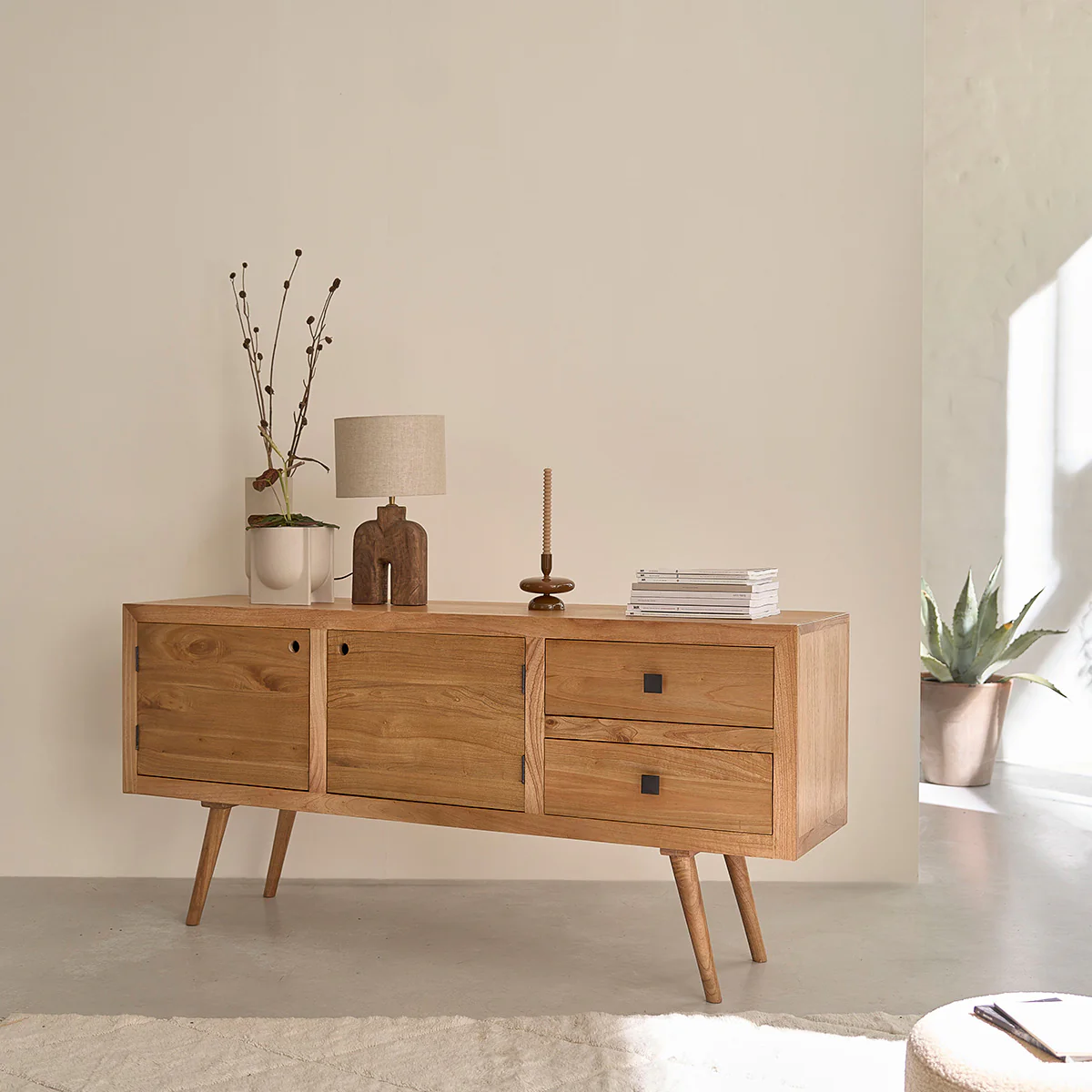 Commode en mindi massif 180 cm - Image 4
