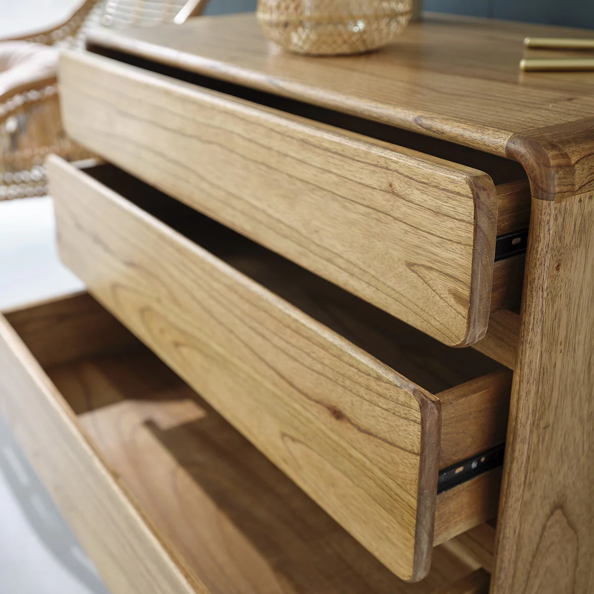Commode en mindi massif 90 cm - Image 3
