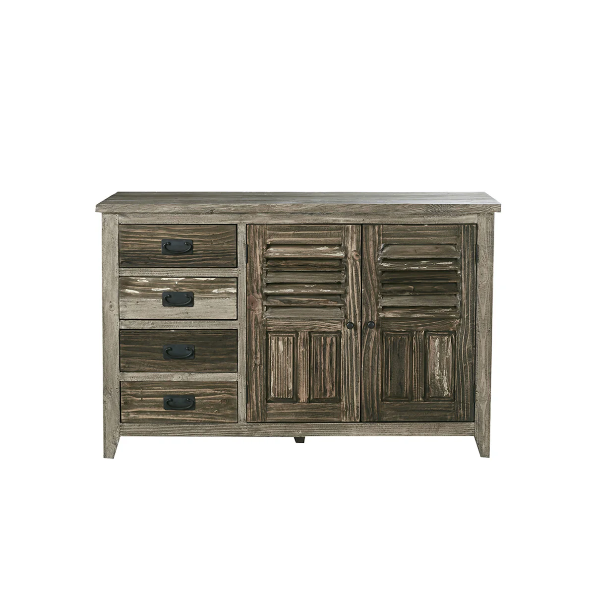 Commode en pin massif recyclé 140 cm - Image 2