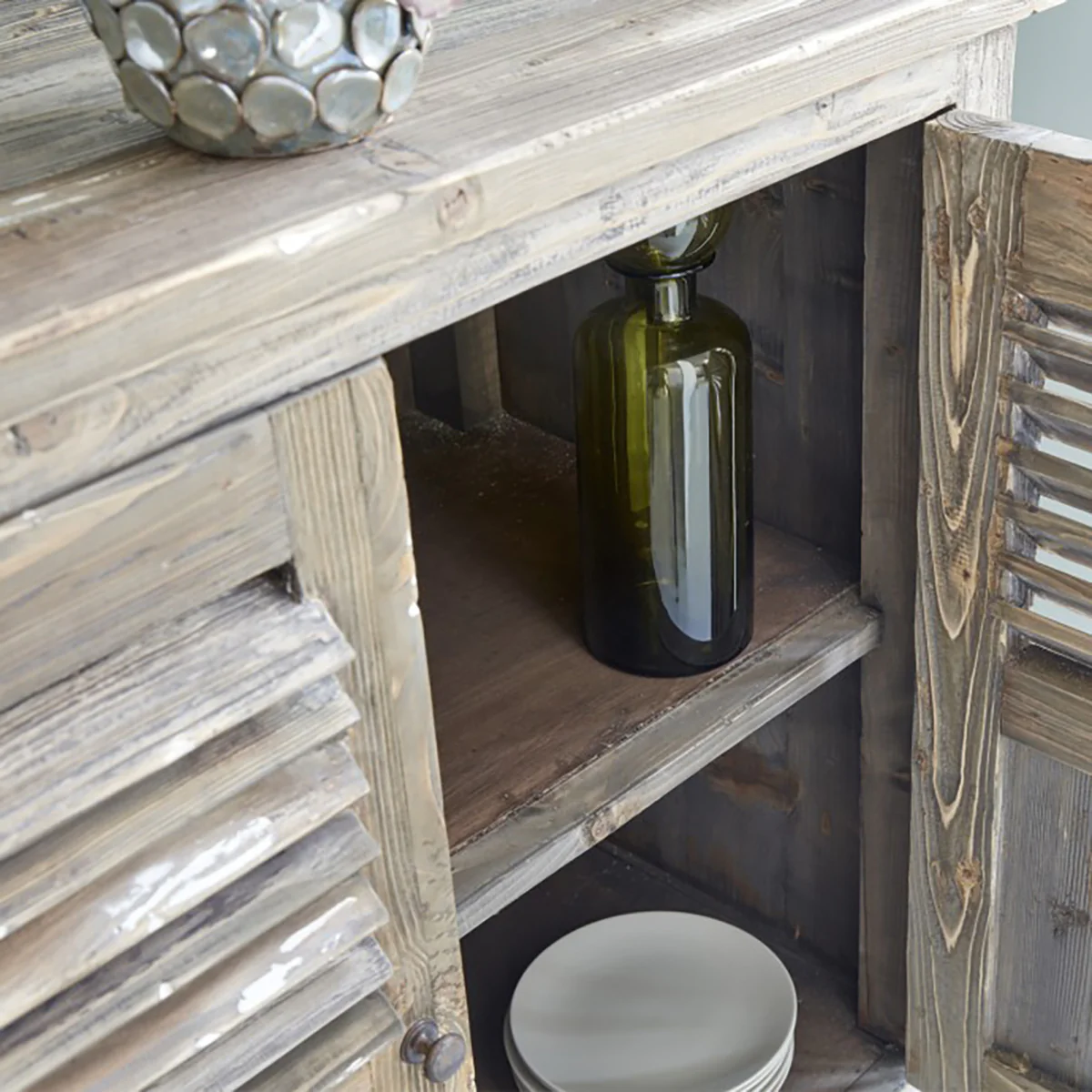 Commode en pin massif recyclé 140 cm - Image 3