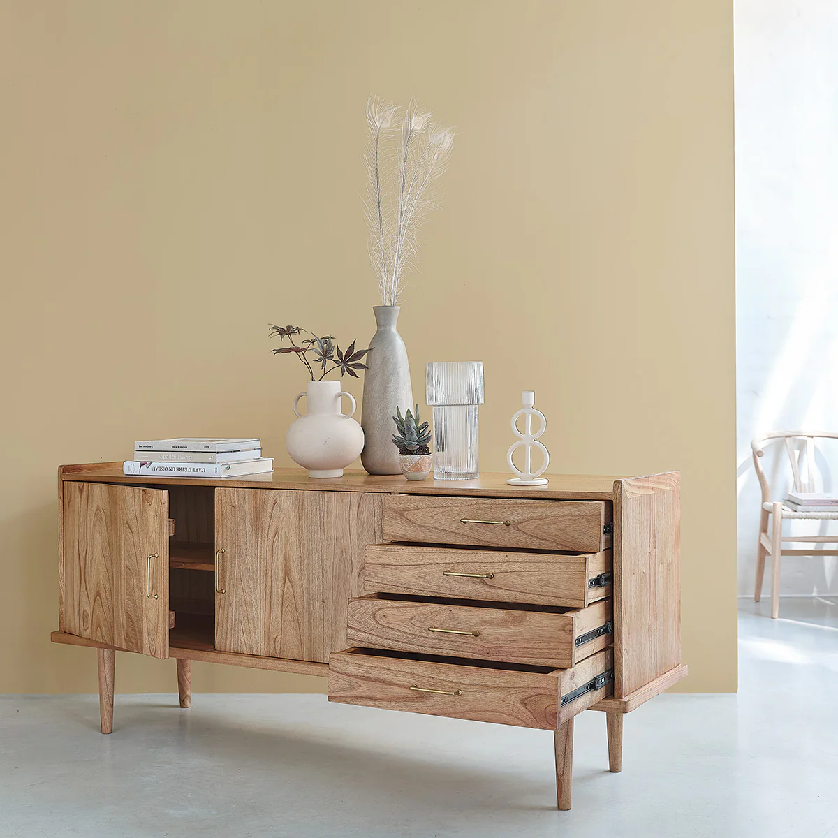 Commode en mindi massif 175 cm - Image 3