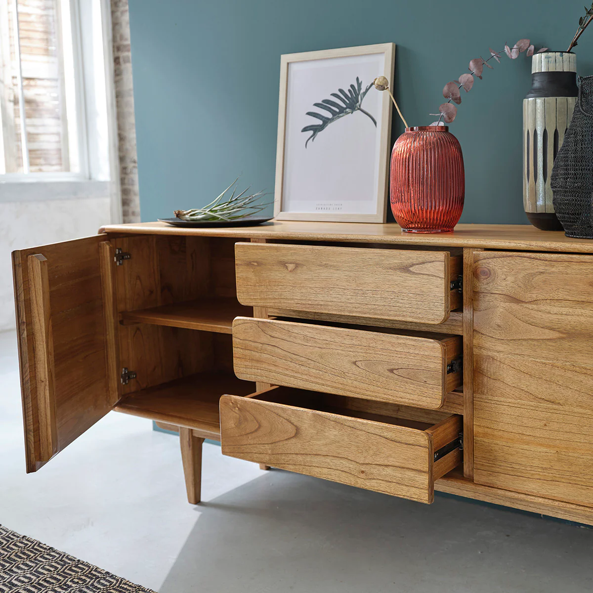 Commode en mindi massif 180 cm - Image 4