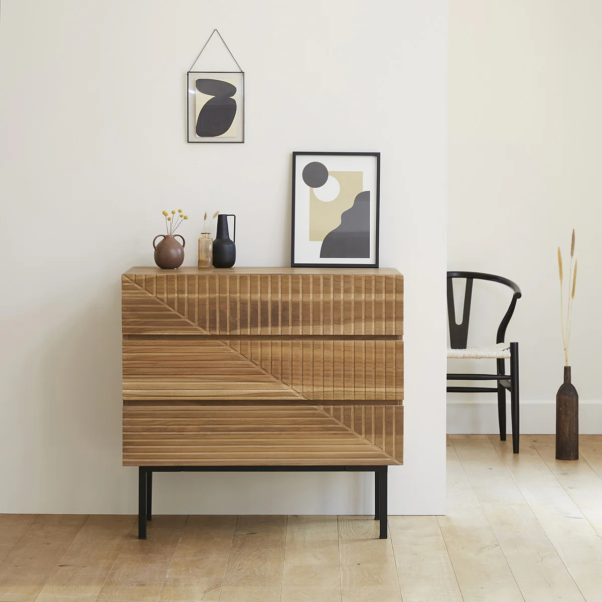 Commode en teck massif 95 cm