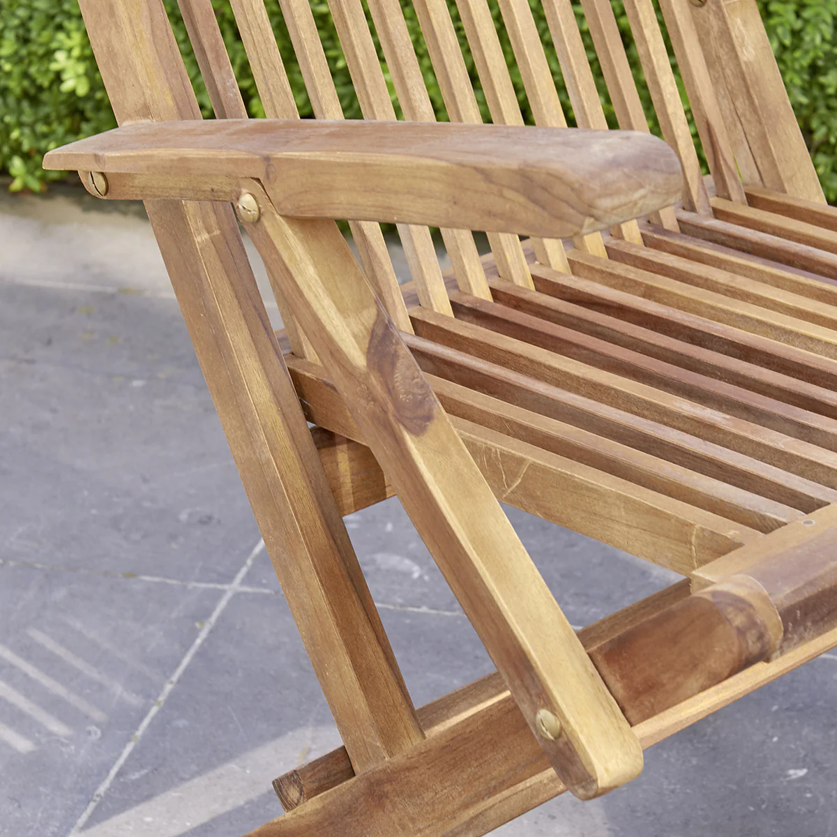 Fauteuil de jardin en teck huilé massif pliant (lot de 4) - Image 5