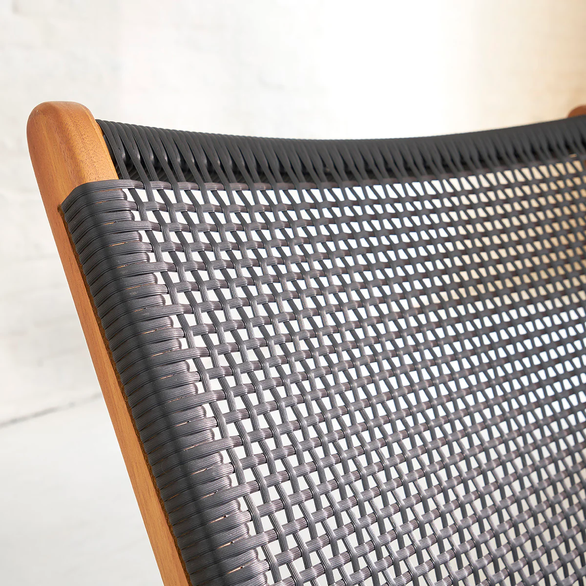 Fauteuil en teck massif et tissage - Image 5
