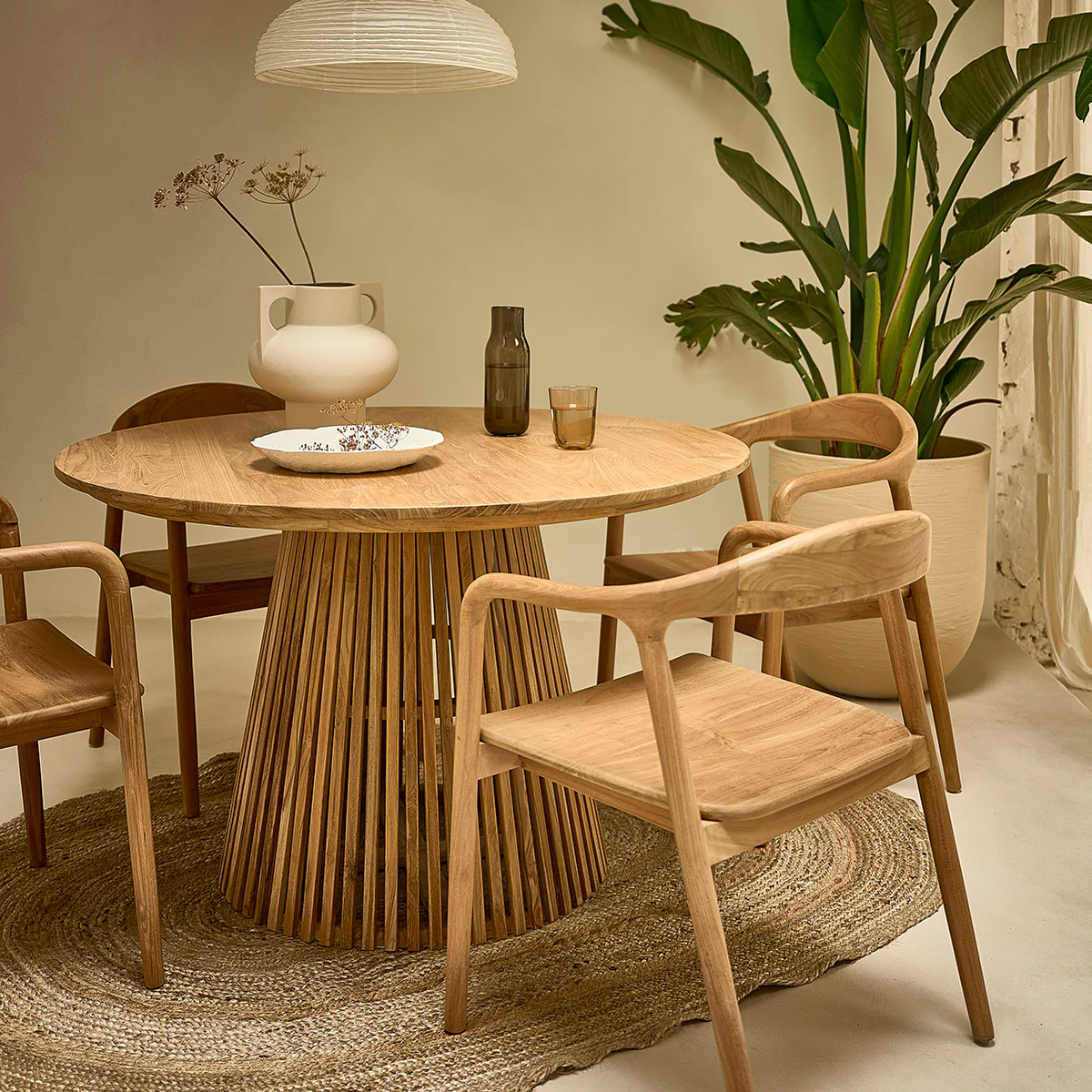 Lot de 2 chaises en teck massif - Image 8