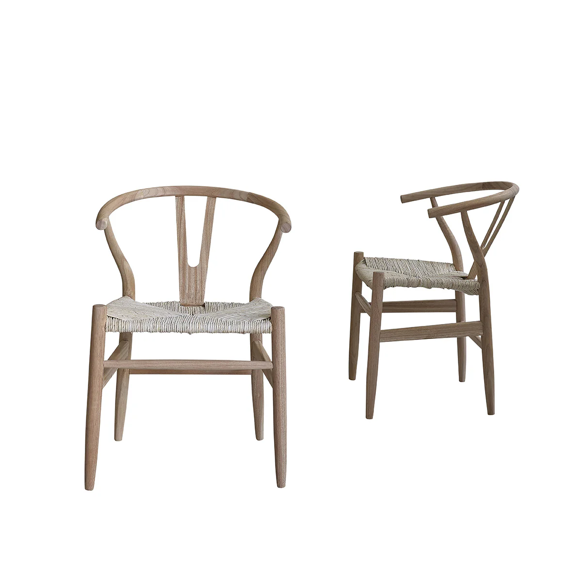 Lot de 2 chaises en mindi massif et corde naturelle - Image 2