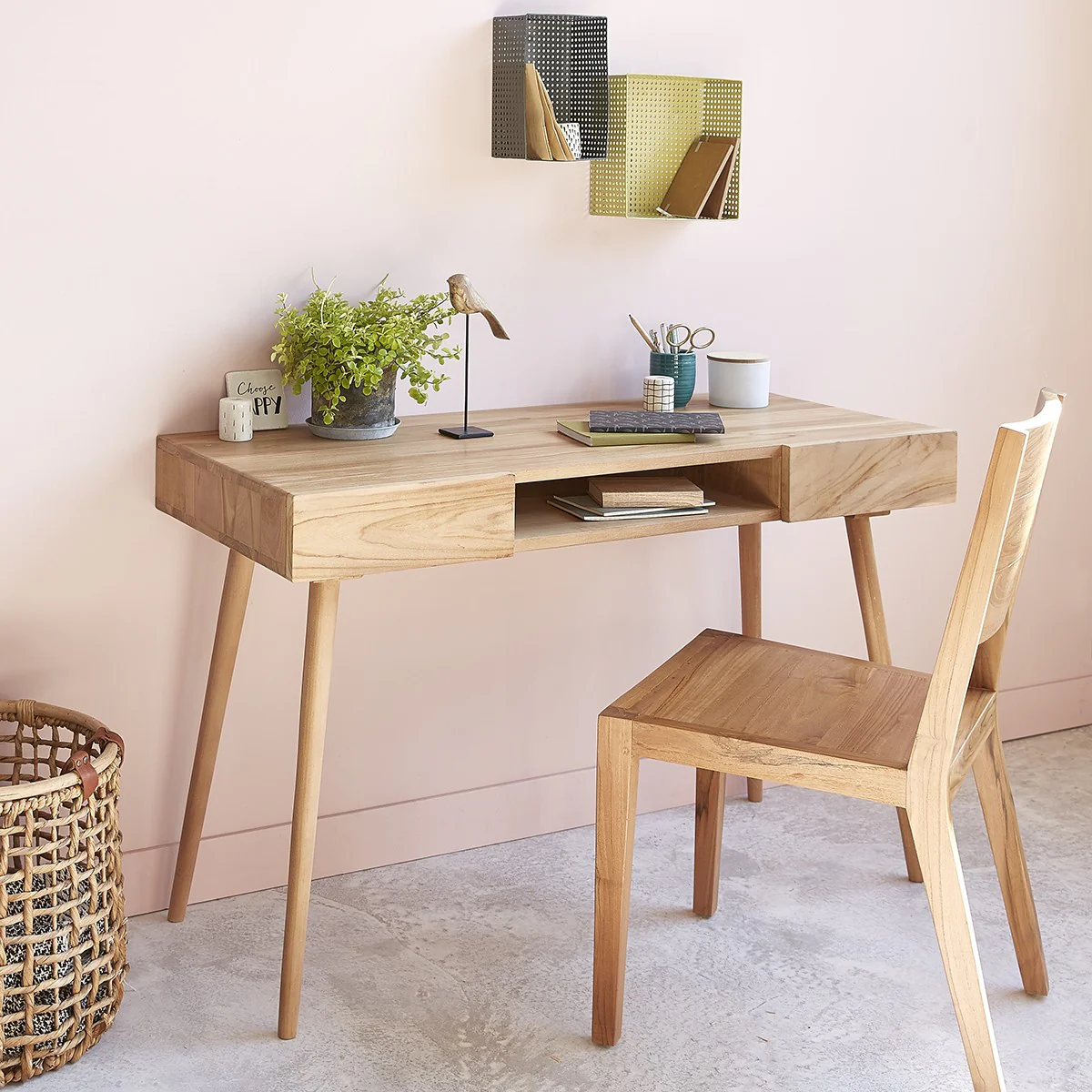 Lot de 2 chaises en teck massif - Image 5