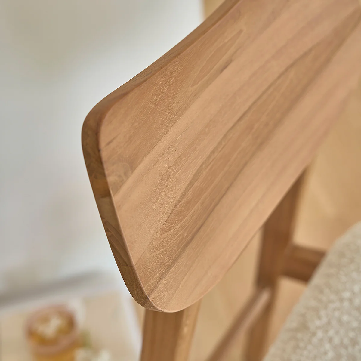 Lot de 2 chaises en teck massif assise bouclette - Image 5