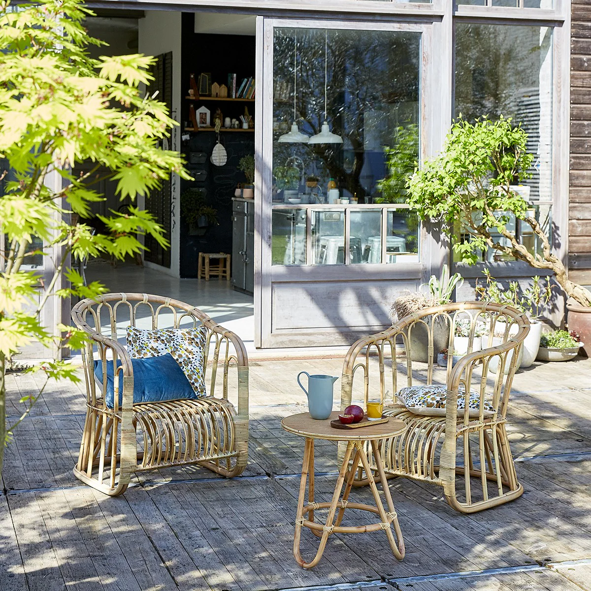 Lot de 2 fauteuils rotin confort - Image 3