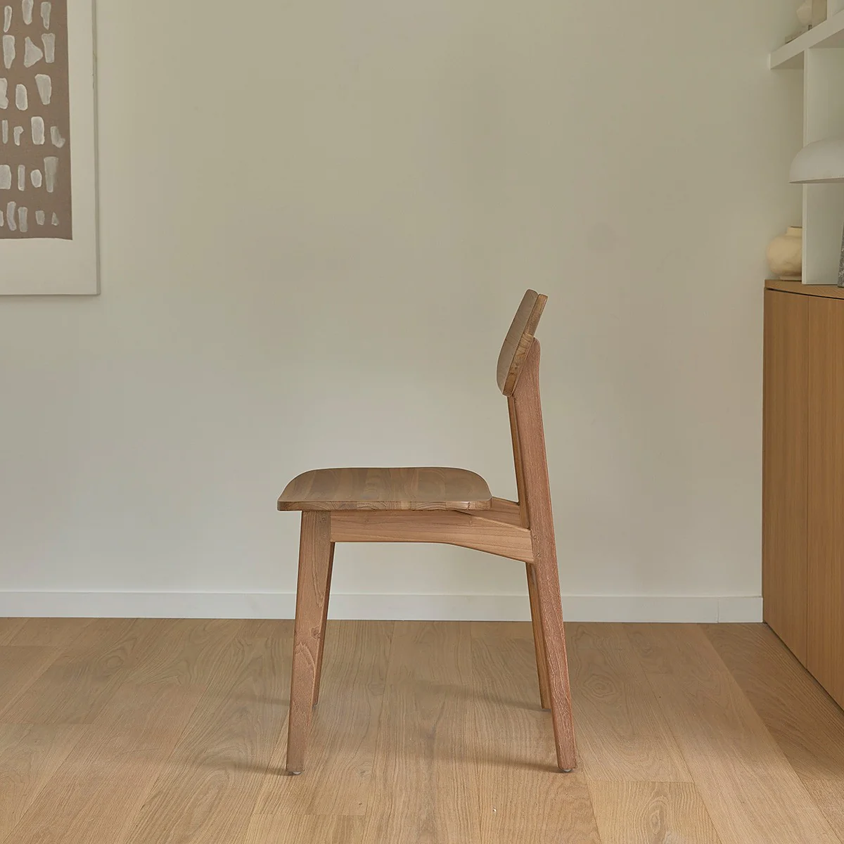 Lot de 2 chaises en teck massif - Image 4