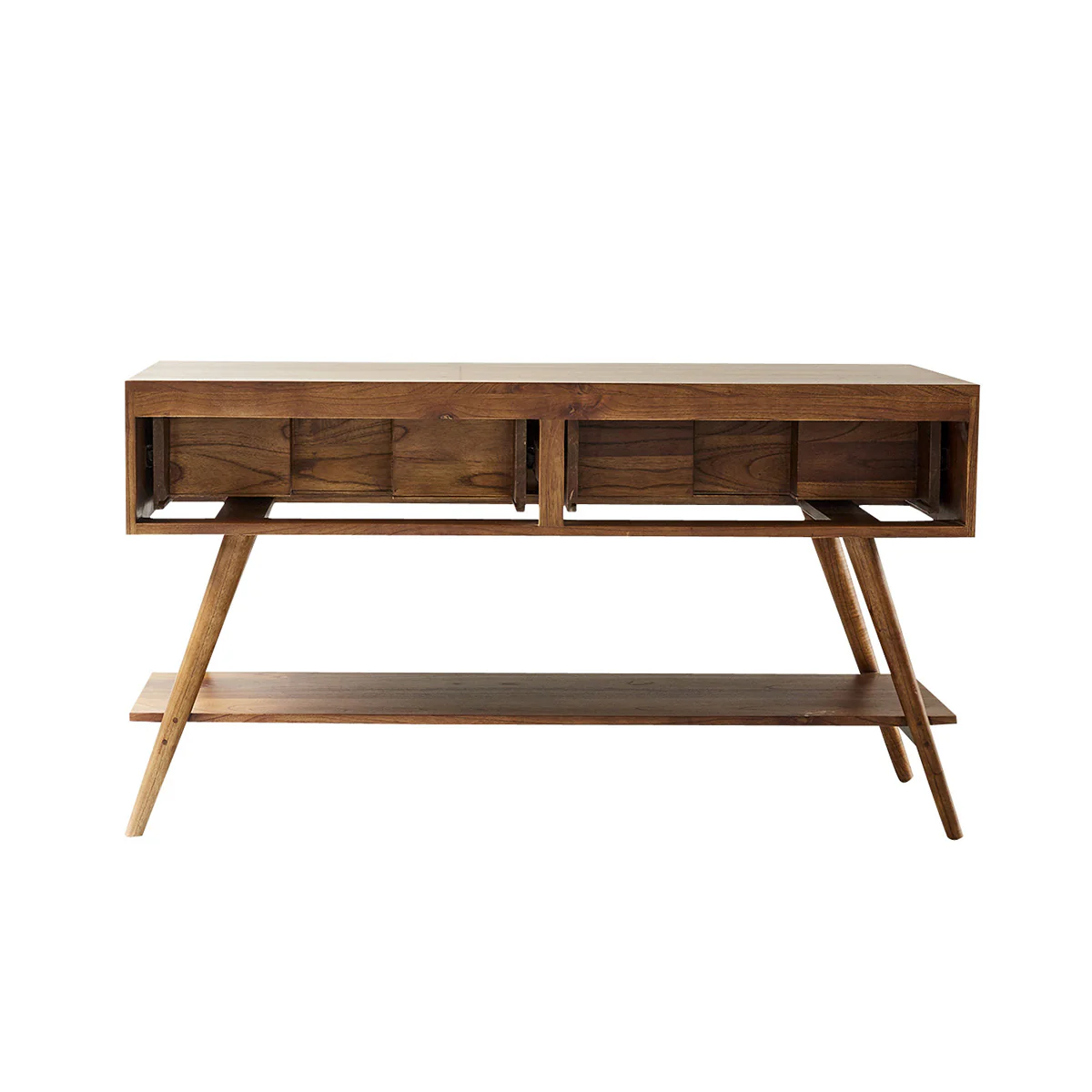 Meuble de salle de bain en mindi massif 135 cm - Image 6