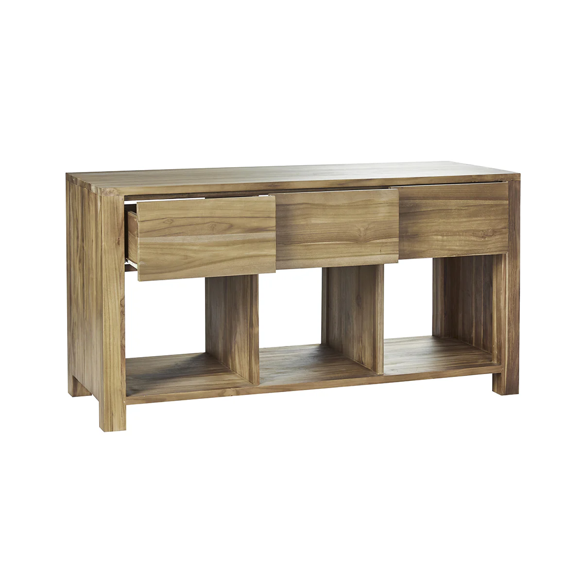 Meuble sous vasque en teck massif 145 cm - Image 3