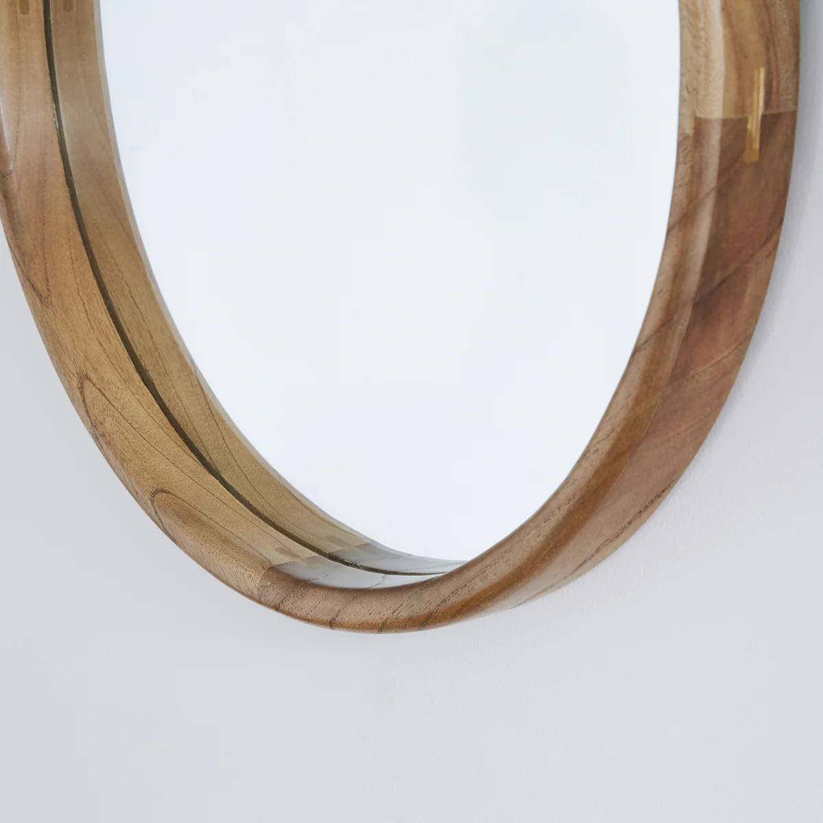 Miroir en mindi massif rond Ø50 cm - Image 3